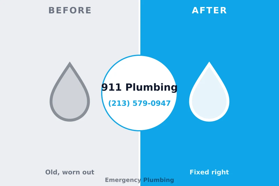 Before and after: plumbing repair Royal Kunia, HI